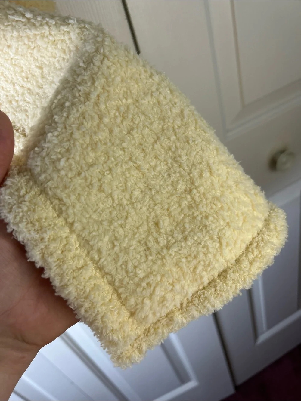 SL Home Fashions Solid Yellow Baby Blanket Soft Fuzzy Security Lovey